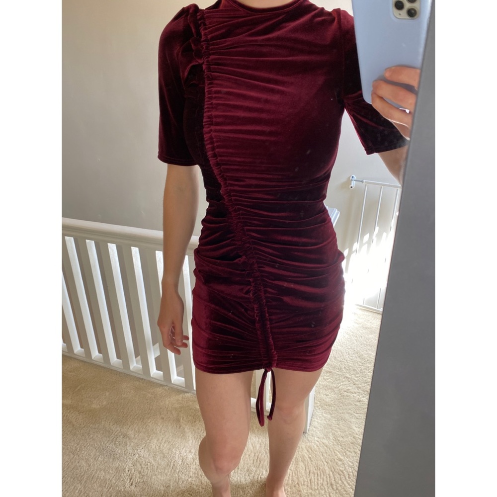 Pretty Little Thing Velvet Cinch Dress